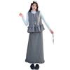 Elegant Retro Polka Dot Three-Piece Set: Vest, Base Layer, Slimming Skirt - Korean Style Autumn/Winter Fashion