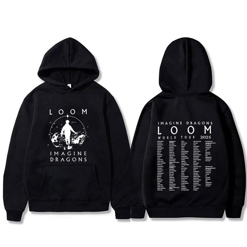 

Limited Imagine Dragons Band Loom World Tour 2025 Hoodie Men Women Rock Punk Gothic Oversized Streetwear Male Casual Pullover 3XL