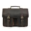 Retro Briefcase Crazy Horse Leather Large Capacity Leather Computer Bag 15 Inch Shoulder Handbag Business Bag