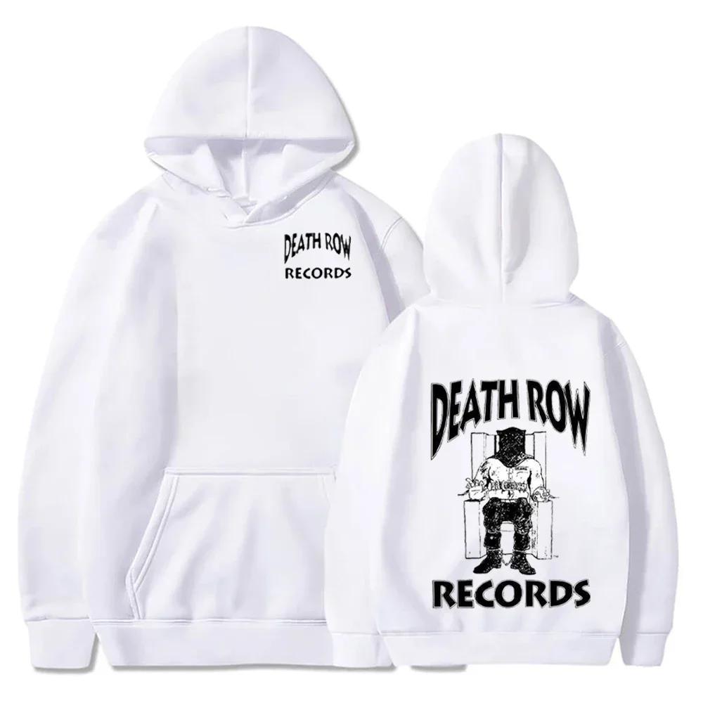 Death Row Records Hoodies Frühling Herbst Fleece Hoodie Pullover Mode Herren Damen Locker Kapuzenpullover Hip Hop Streetwear Top
