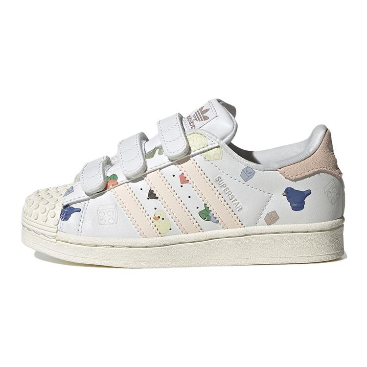 LEGO x Adidas Originals SUPERSTAR Low top Kids  Skateboarding Shoes White Green Pink Kids  IF2202 32
