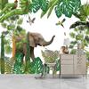 Wallpaper Retro Plant Elephant Animal Decoration Background Wall Mural Living Room Tv Sofa Mural