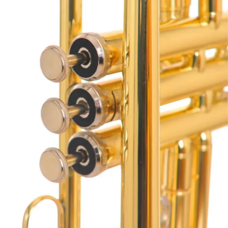 Gold Trumpet Bb Professional Brass Instrument Exquisite Trompete Mouthpiece Strap Case Beginner Musical Instrument Accessories