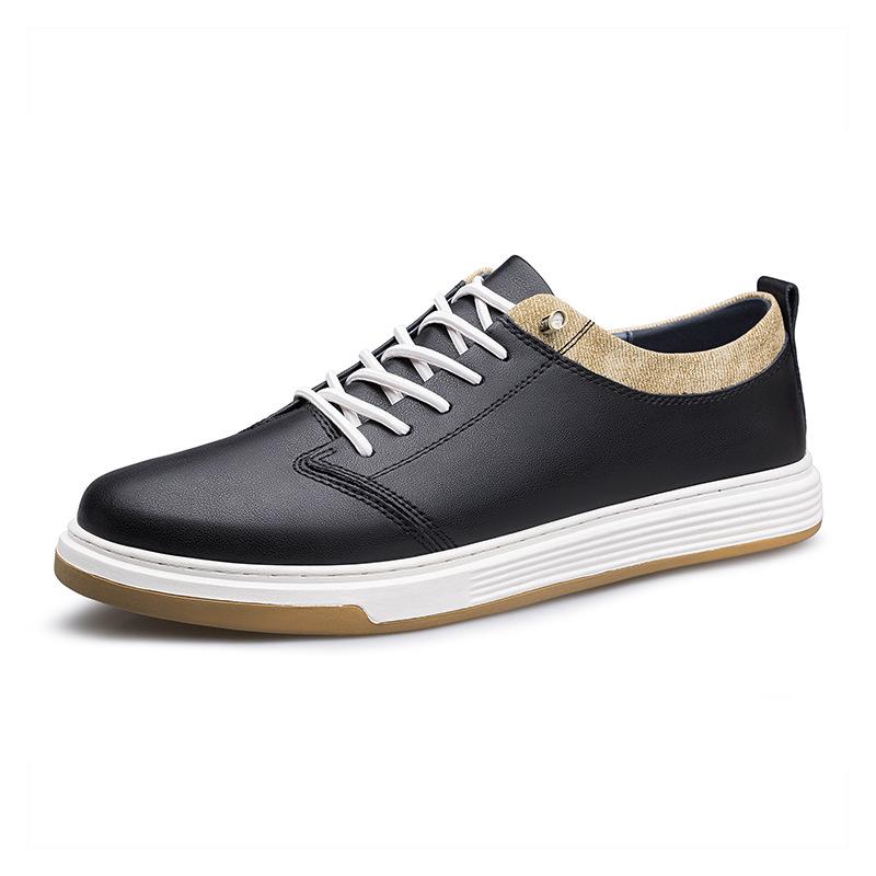Men's Trendy Low-Top Skate Shoes: Korean Style Casual, Fashionable, Breathable Sneakers in White.