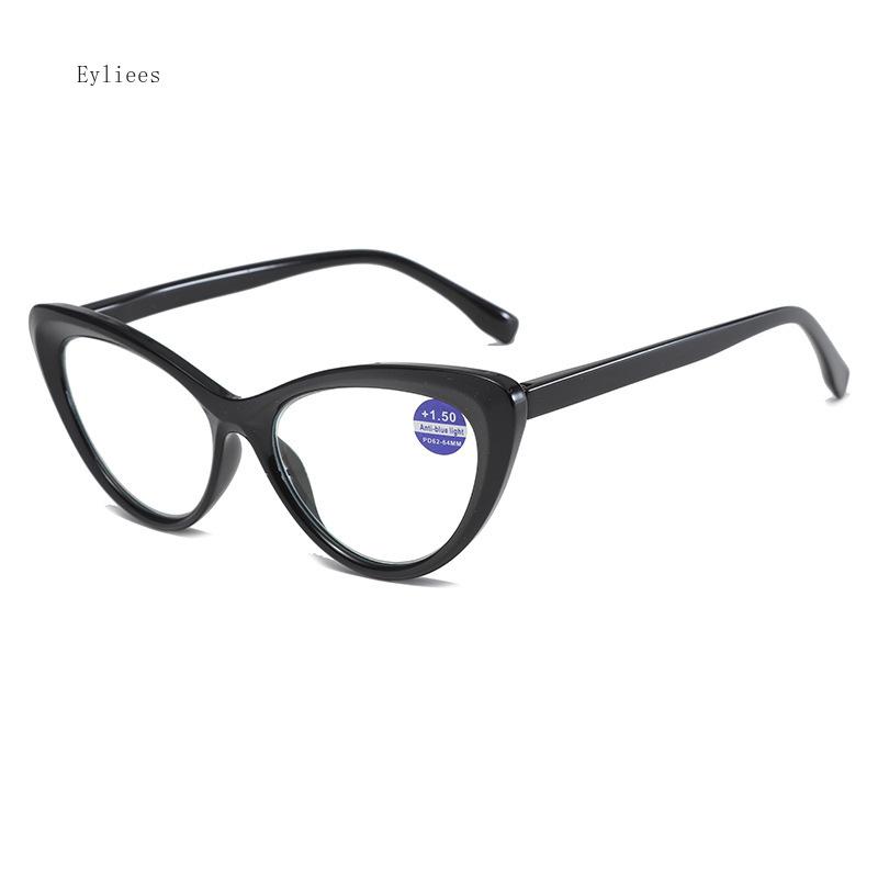 Große Übergroße Lesebrille für Damen Herren Mode Retro Fernsichtbrille Trendig Beliebt Katzenaugen Anti-Blaulicht Alterssichtigkeit