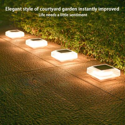 Außenlampe Batterie mit großer Kapazität Garten Torpfosten Quadratisch Wasserdicht Außenbeleuchtung Gartenleuchten Einfach und leicht zu installieren