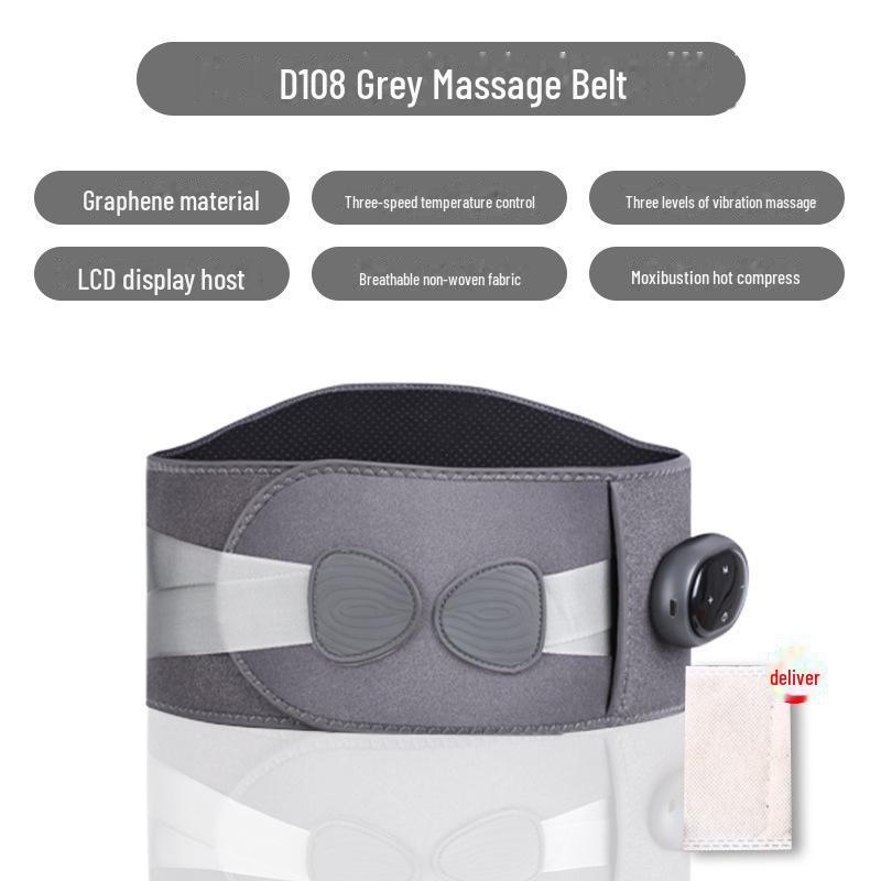 

«Пояс з електричним нагріванням - теплий компрес, підтримка матки, масажер для живота, теплова терапія» English instruction manual. gray D108 сірий колір