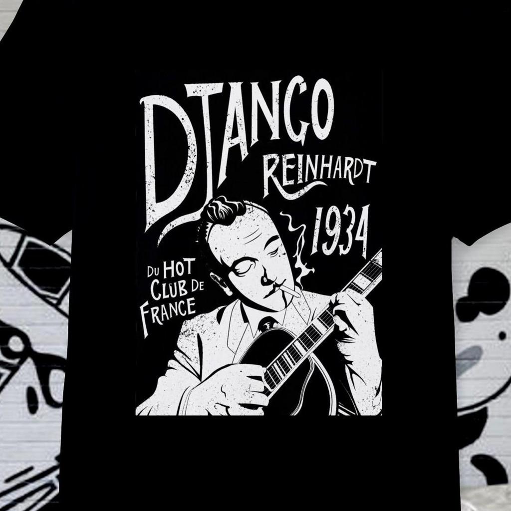 Maglietta Django Reinhardt, Poster Concerto 1934, Du Hot Club de France | Jazz Zingaro, chitarrista, wes montgomery, Parigi, Libri, Letteratura, blues
