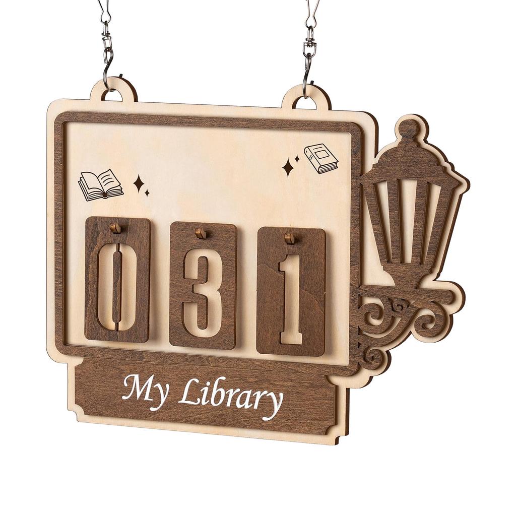 Books Read This Year Counter, Book Counter Sign For Challenge, Books Read , Bookish Gifts For Book Lovers, Librarian, Reader, Women, Shelf Decor