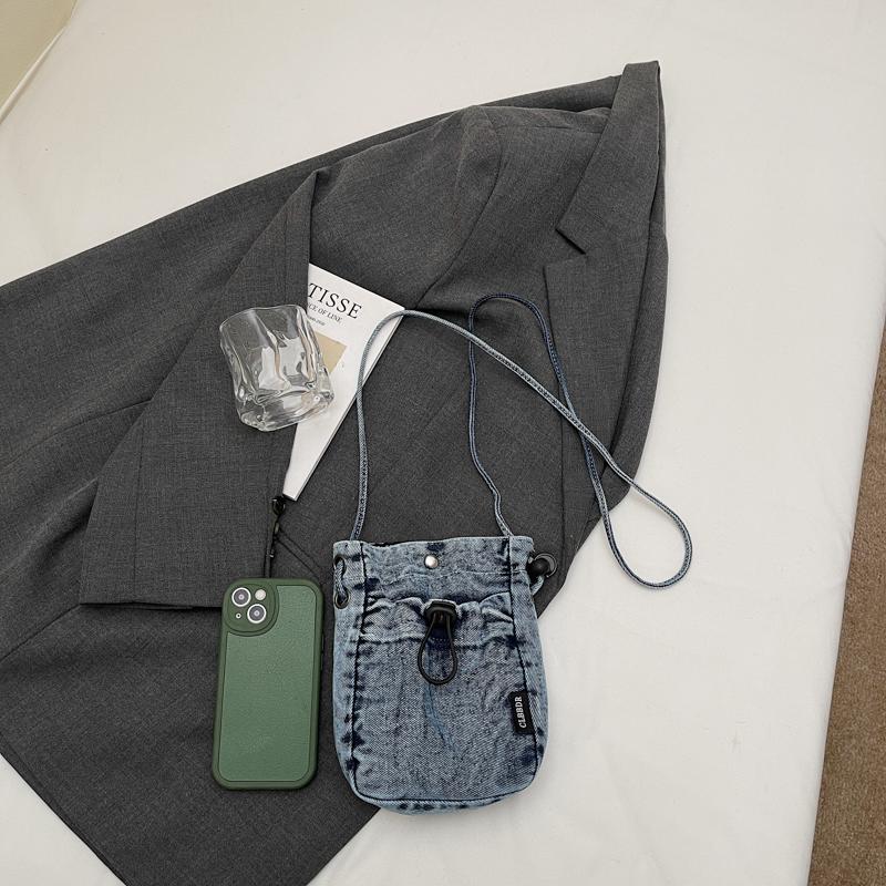 Lightweight Mobile Phone Bag Women's Denim Crossbody Bag Travel Coin Purse