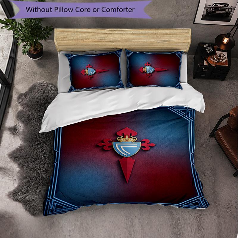 Celta Vigo FC Themed Bedding 3Pcs Duvet Cover Set Decorative Bed Linen For Teen Room Home Decoration