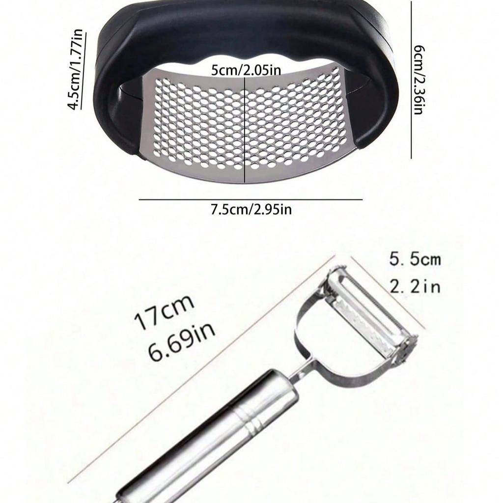 1Pc Heavy Duty Garlic Press, Professional Garlic Crusher And Mincer, Ergonomic Garlic Crush Tool With Easy Squeeze Handle, Kitchen Gadgets