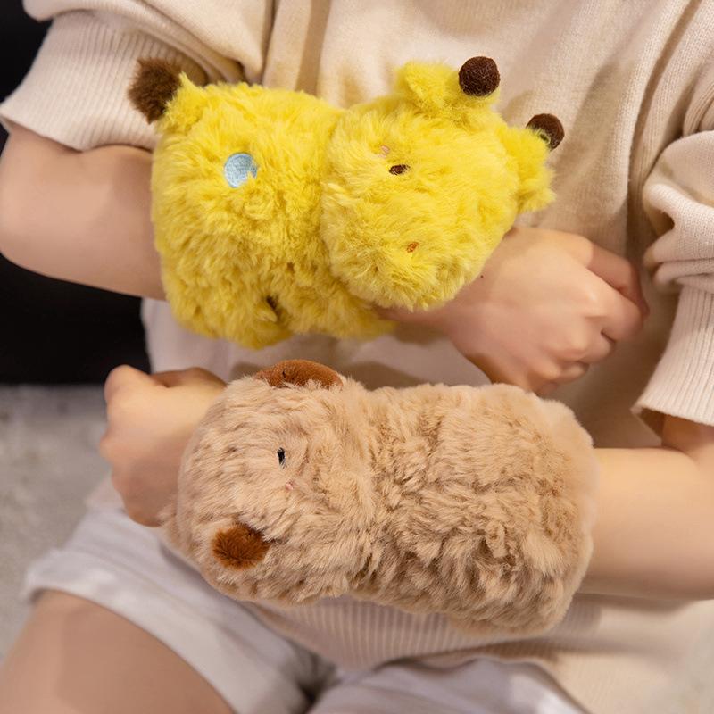 Cartoon Animal Unicorn Deer Snapping Circle Plush Toy Doll Kapibara Bracelet Children'S Doll