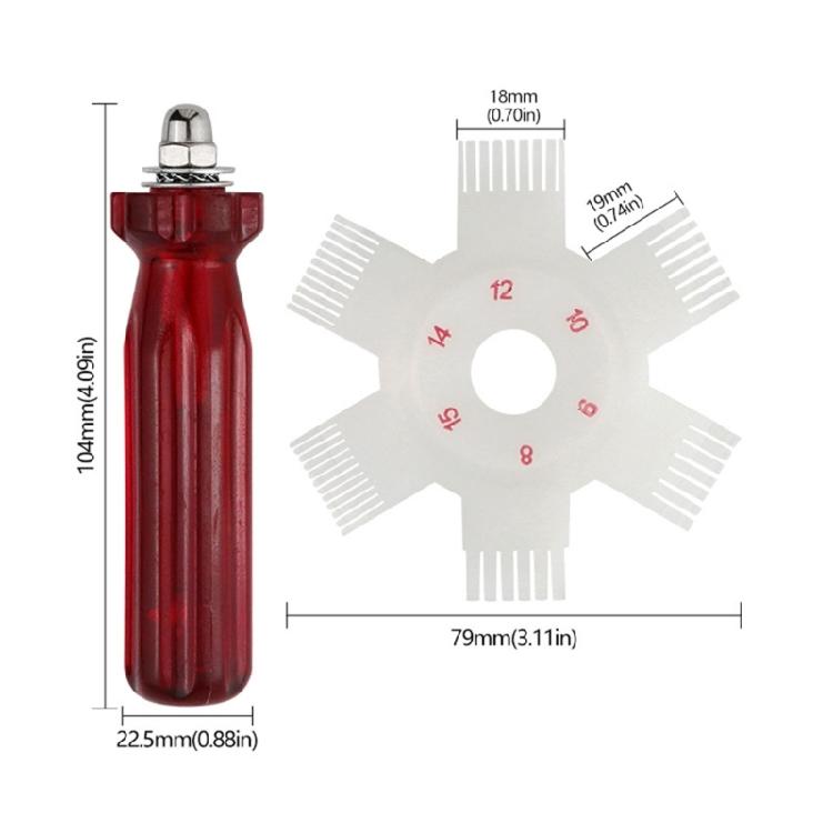 Air Conditioning Brush Includes Fin Comb Air Conditioner Fin Cleaner Condenser Radiator Fin Comb Alignment Tool