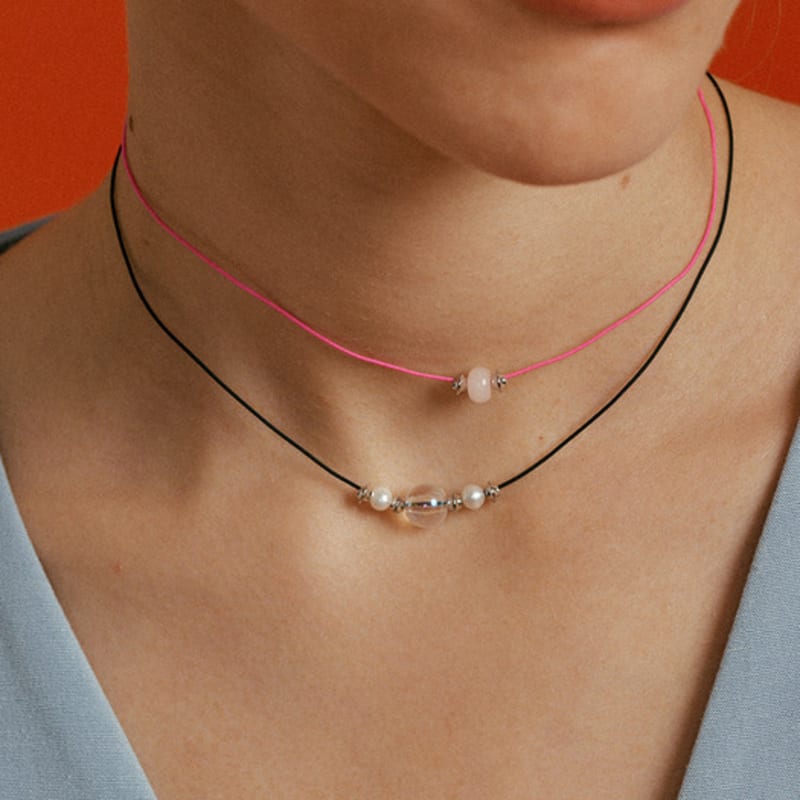 

XPIER Fancy string Necklace black