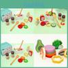 Fun Wooden Simulation Vegetable And Fruit Seasoning Salad Ingredient Toy Set For Interactive Play And Learning