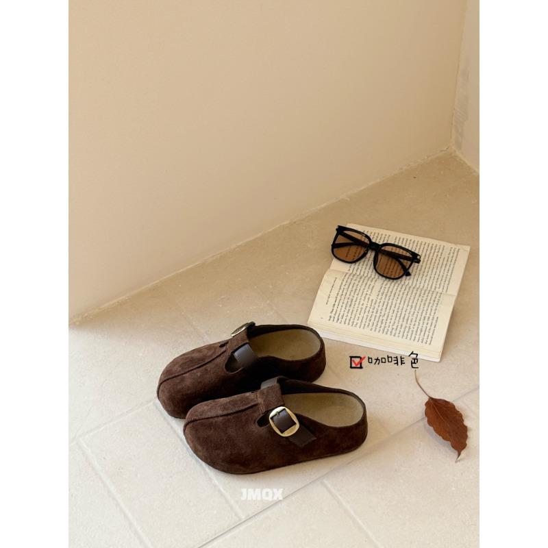 

New ugly cute big head half slippers female ugly cute anti-velvet bag head drag casual slippers 39 темно-коричневого кольору