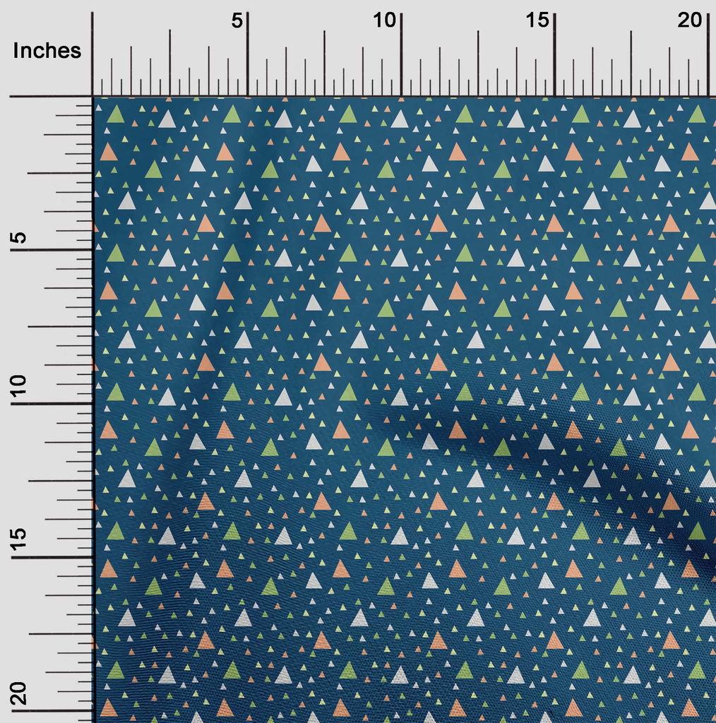 oneOone Cotton Flex Blue Fabric Geometric Sewing Craft Projects Fabric Prints By Yard 40 Inch