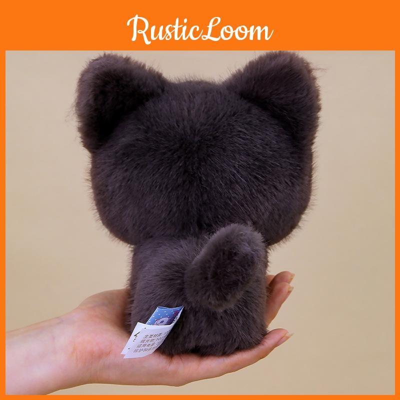 Cat Brown Black Cute Plush Toy Children Teens Cozy Bedtime Festival Gift Doll