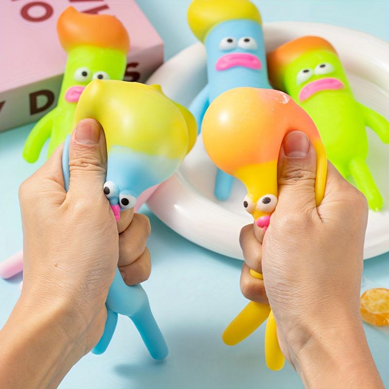 Creative 4 Colors Big Eyes Sausage Mouth Squishy Toys Anti Stress Balls Decompression Sensory Squeeze Fidget Toy For Adults Kids