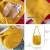 Soft Plush Large Capacity Ladies Bucket Bags Solid Color Casual Women's Furry Shoulder Bag Faux Lamb Wool Female Handbags Tote