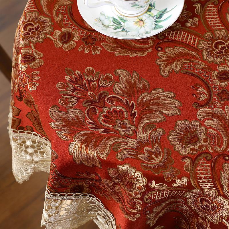 Chinesische rot bestickte Jacquard-Tischdecke, chinesische Hochzeits-Kaffeetischdecke, Hochzeitsdekorations-Geschenk-Tischdecke, festliche Esstischdecke