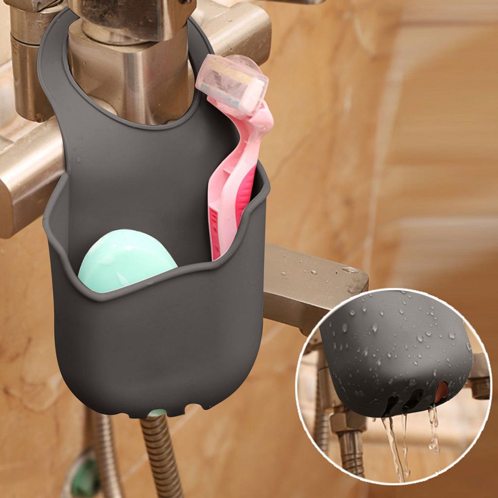 Kitchen Sink Hanging Bag, Faucet Sink Draining Basket, Sponge Cloth Storage Bag, Bathroom Silicone Drainage Bag For Kitchen And Bathroom