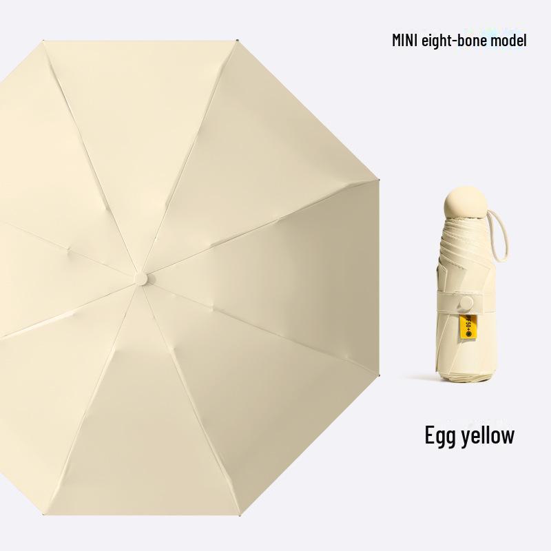 50% Folding Women's Dual-Purpose Mini Portable Pocket Capsule Umbrella - High-Grade Sun Protection