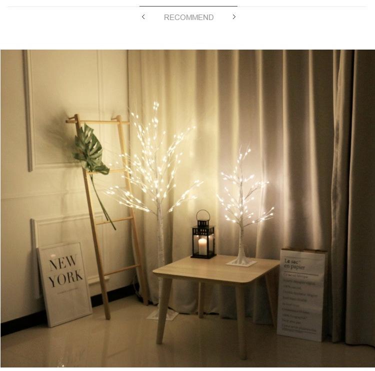 LED Birch Tree Light - Copper Wire Christmas and Landscape Decoration.