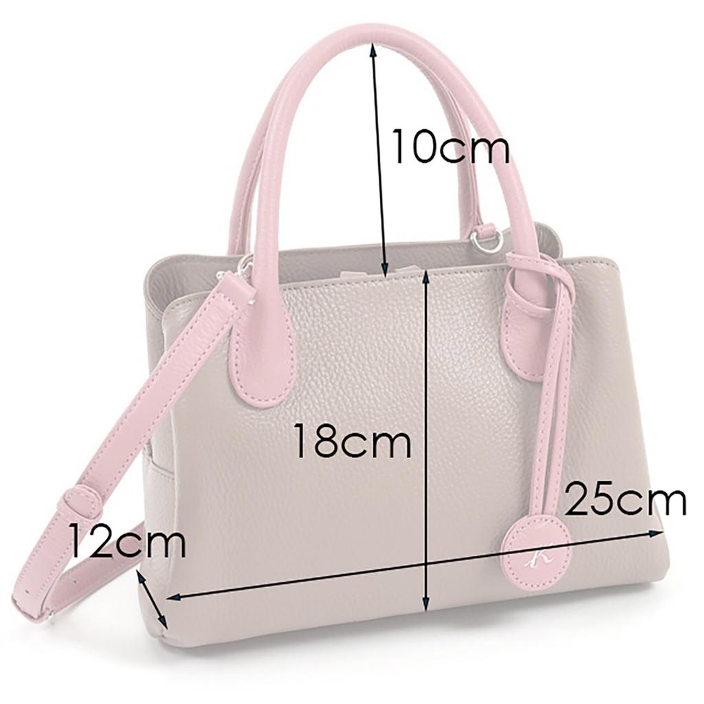 Kitamura Tag Handbag Beige Stitching 15521 K-Mark 2-Way Y-1313 Black/Sand [Black]