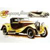 Framed Western Antique Car Poster for Bedroom or Bar Décor