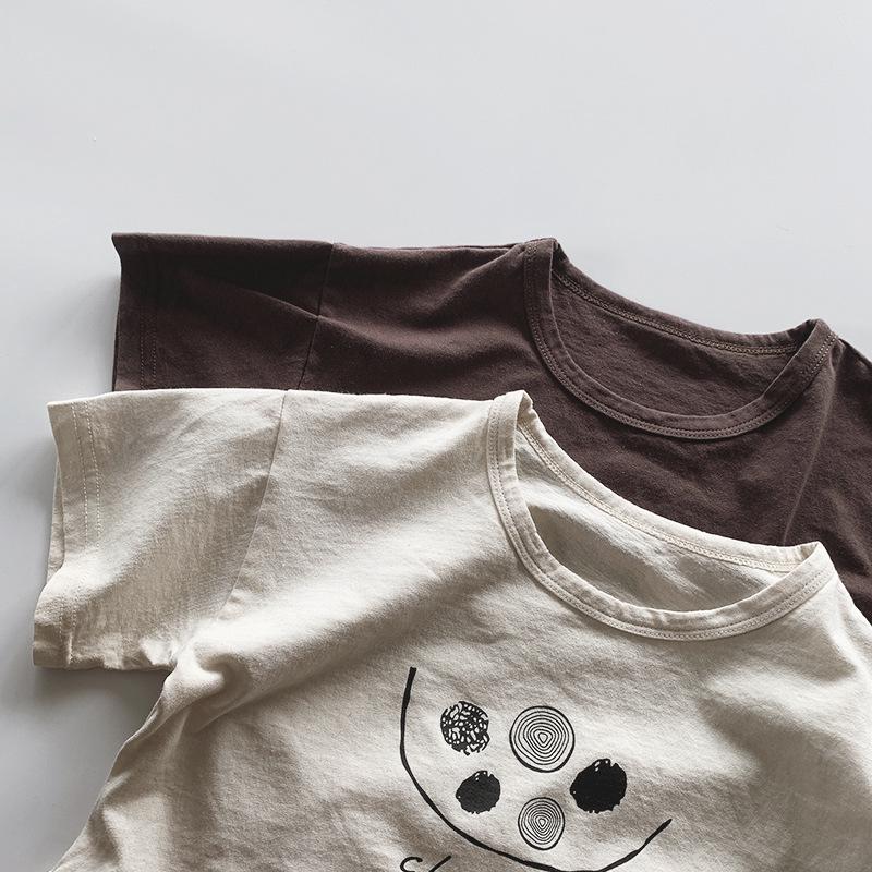Children's Summer Thin Cotton T-Shirt - Korean Style, Short Sleeve, Trendy Design for Toddlers (3+), Boys & Girls