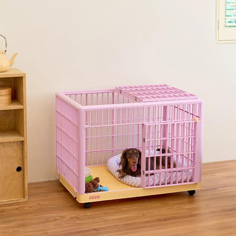 Indoor Dog Crate for Medium Small Dogs Pet Playpen with Escape-Proof Lock Portable Puppy Cage Home Training Kennel Carrier
