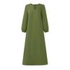 ZANZEA Abito Casual da Donna con Scollo a V, Colore Unito, Manica Lunga, Vestibilità Ampia