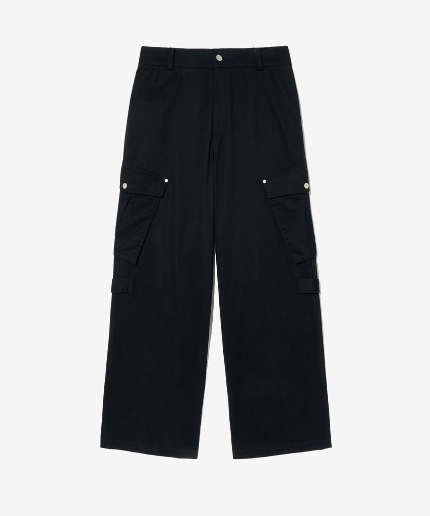 ECORR Cotton Wide Cargo Pants_Black