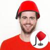 Tarboosh Hat with Black Tassels Ethnic Hat Folkloric Ottoman Turkish Fez Hat