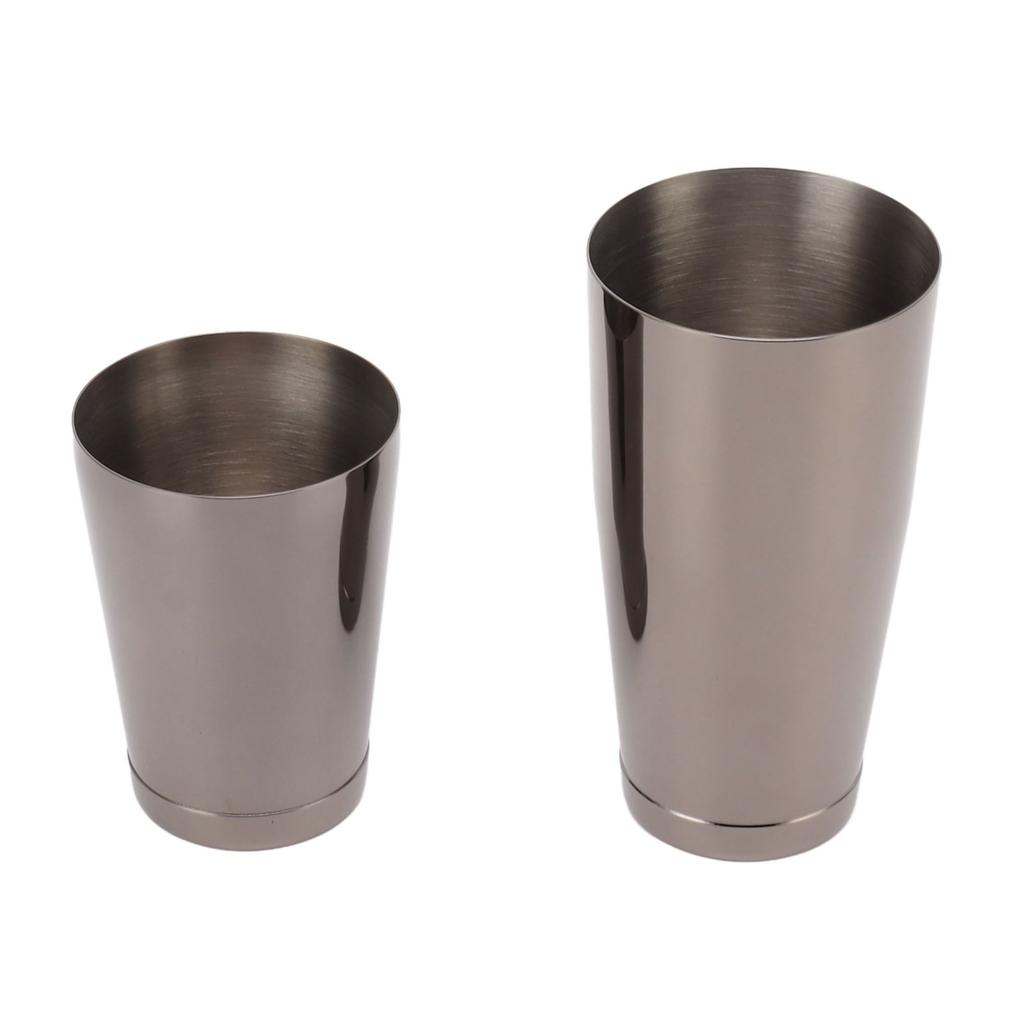 304 Stainless Steel Cocktail Shaker 2 Section Bartending Mixer Bar Wine Cup Shaker Black Plated