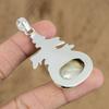 Natural Mother Of Pearl Gemstone Pendant 925 Sterling Silver Jewelry For Girls