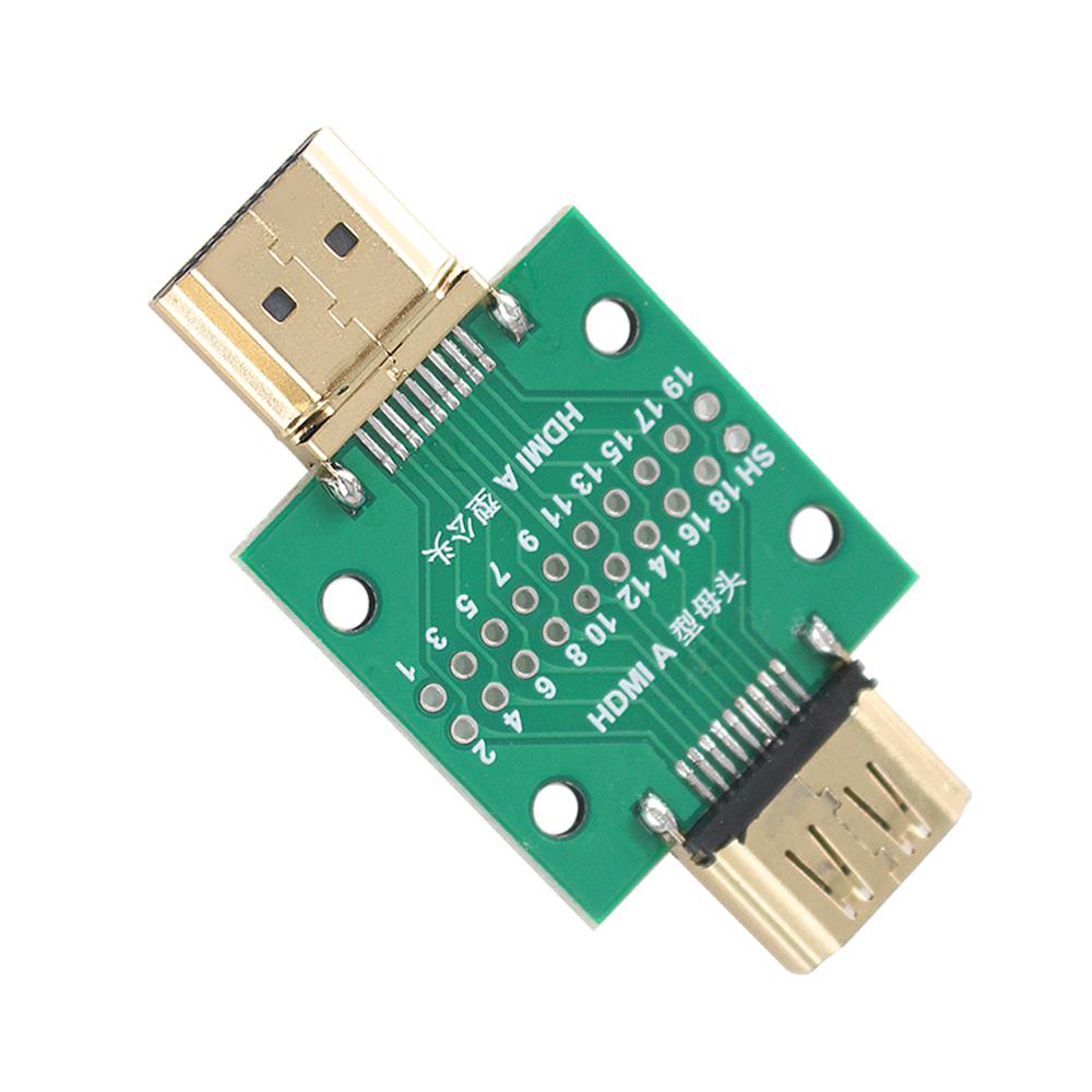 2PCS HDMI Male To Female Test Board MINI Connector with Board PCB 2.54mm Pitch 19/20pin DP HD A Female To Male Adapter Board