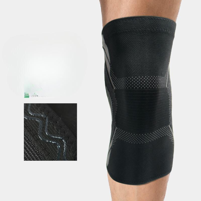 Sports Pressurized Knee Pads Knitted Nylon Moisture Absorbent and Breathable Non Slip and Anti Off Basketball Badminton Fitness Sports Knee Pads