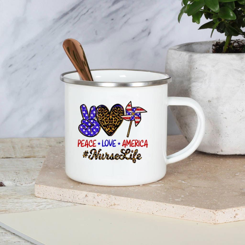Best Nurse Ever Enamel Mug Cups With Handle It A Beautiful Day To Save Lives Nurse Aunt Birthday Perfect Gifts for Nurses Day