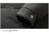 Daqiumen Men's 2025 Winter Mid-Length Hooded Down Jacket