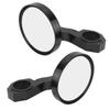 UTV Side Rearview Mirrors Round Black Aluminum Alloy Adjustable Replacement for Polaris RZR 900 XP 1000 1.75in Clamps