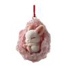 Geode Animal Christmas Ornament 2D Acrylic Crystal Cave Little Forest Animals Hanging Ornament for Xmas Tree Holiday Home Party Decor