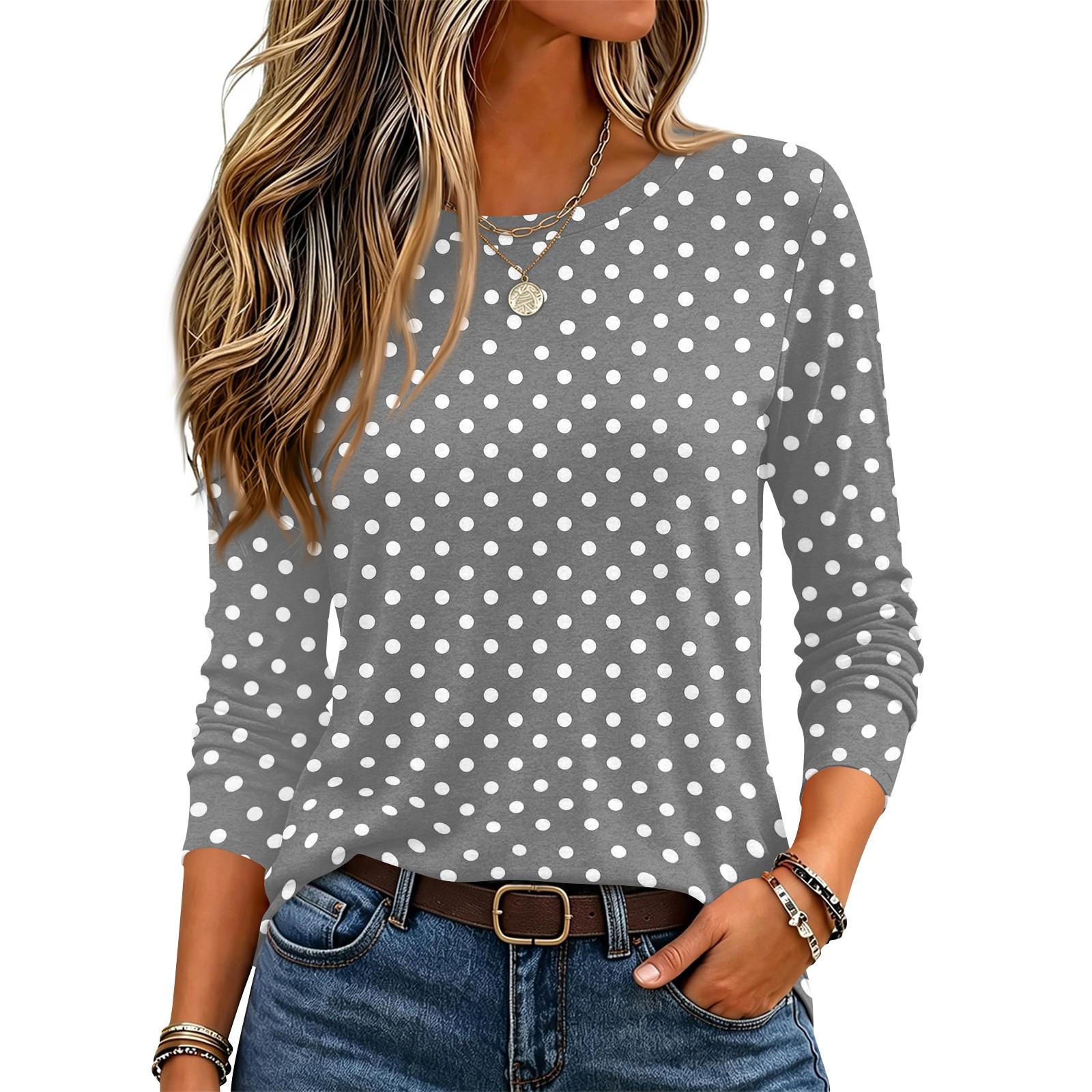 Women s Stripe Plaid Print Neck Long Sleeve Pullover Top L