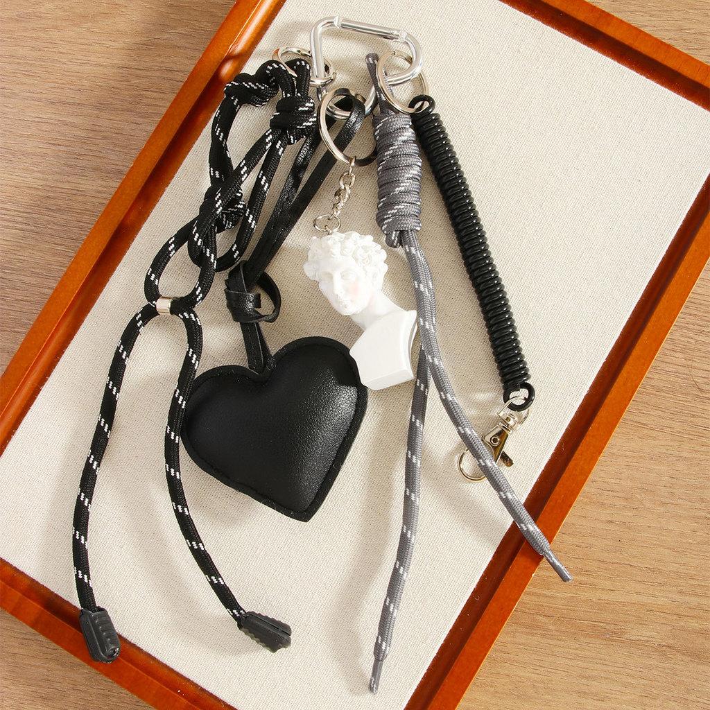 David Statue Bag Charm With Pearl Chain For Fashion Accessories