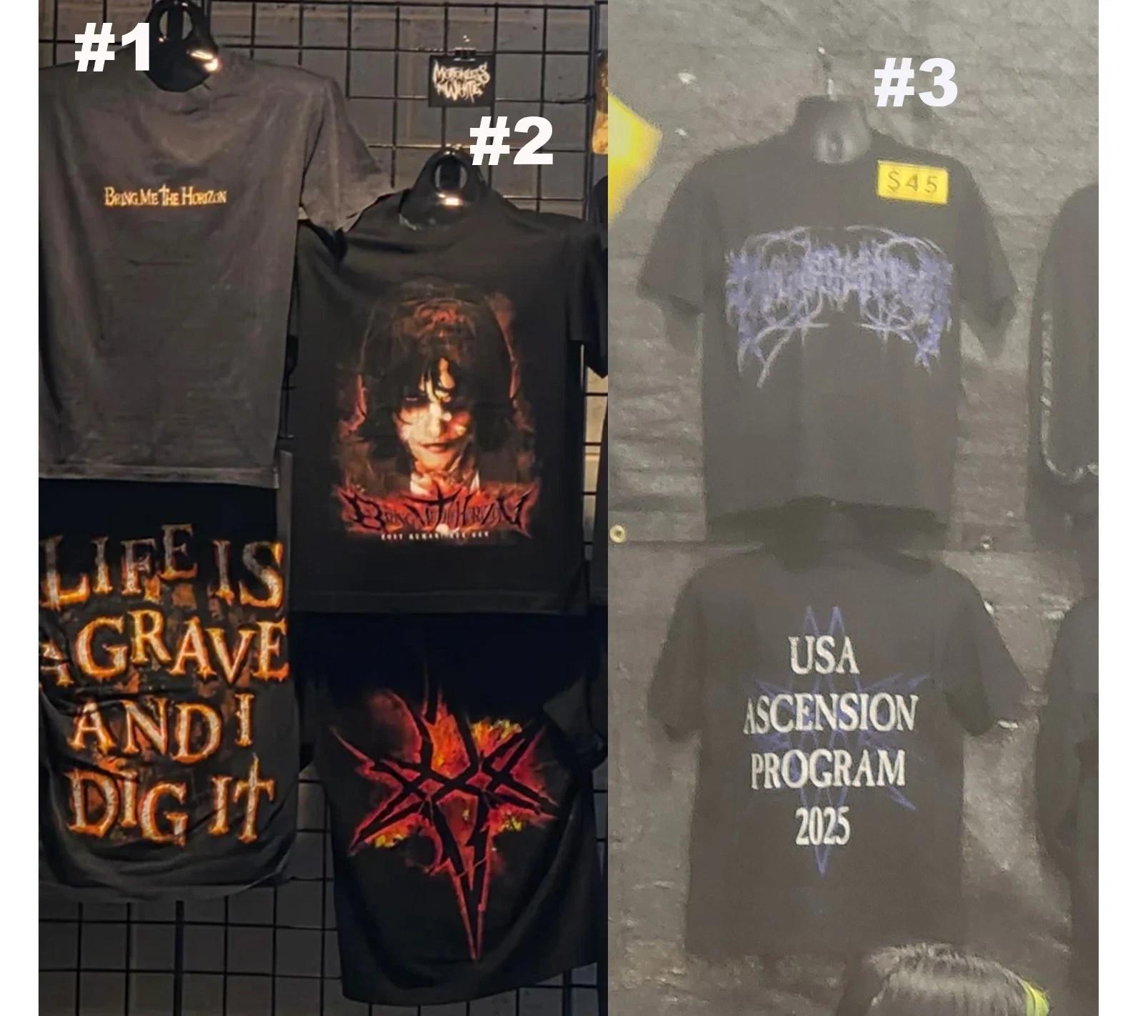 3 STYLE! Bring Me the Horizon Tour in Raleigh Sept 23 Merch reprint T-Shirt All XL
