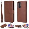 Suitable for Samsung A55 Mobile Phone Leather Case A35 Solid Color Split Two-in-one Magnetic Case A03S Leather Pattern Portable Rope