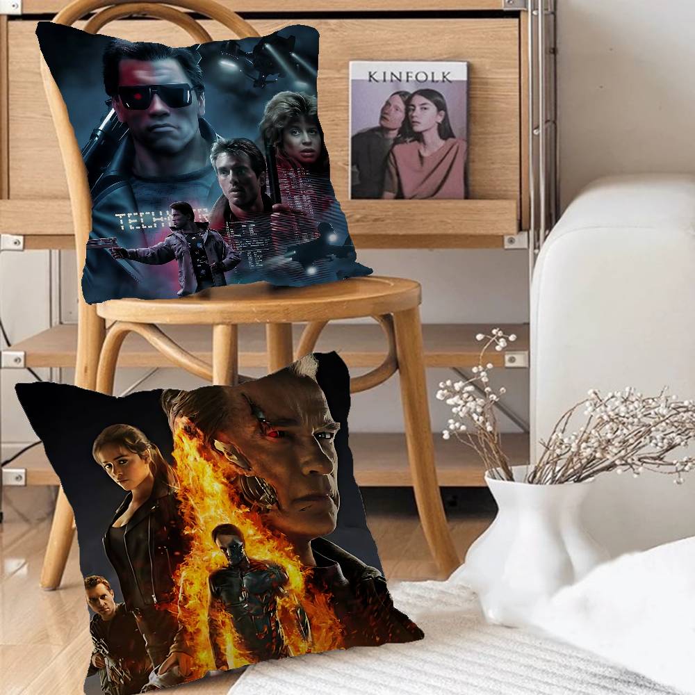 80er Jahre Film TV Der Terminator Kissen Anime Kissen Sofa Bett Kopfkissenbezug Kissenbezug 45x45 cm Mode