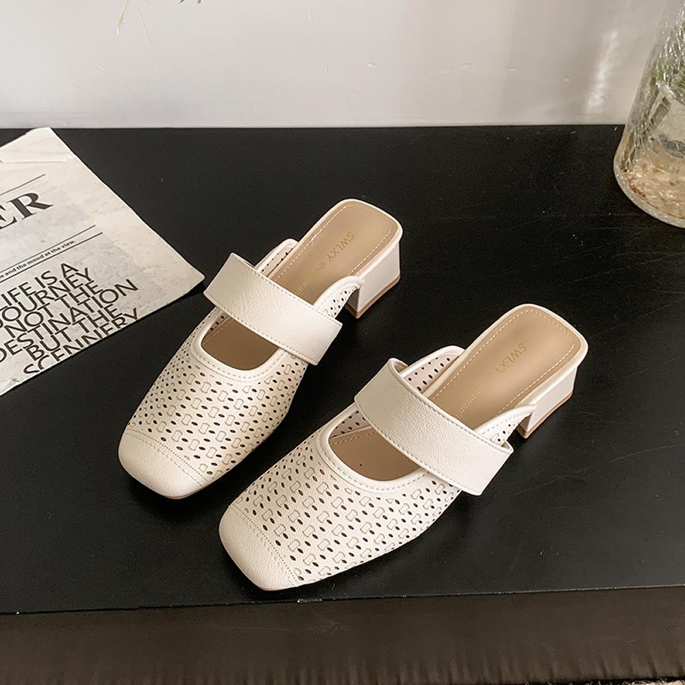 

Женские шлепанцы из овчины больших размеров 34-40, летние мюли с квадратным носком, высококачественные, мягкие, удобные, повседневные женские сандалии, обувь 40 бежевый